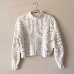 Hollister White Crew Neck Sweater